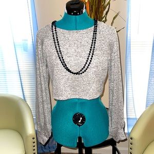 Fashion Nova | Long Sleeve Marbled Crop Top